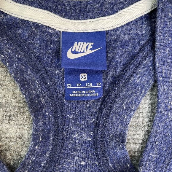 Nike Gym Romper Womens XS Racerback Snap Shoulder Drawstring Waist Blue - Picture 4 of 13